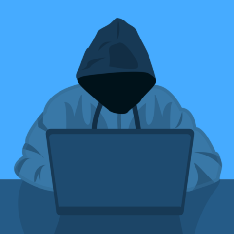 Artistic representation of a computer hacker