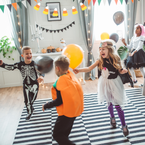 kids dancing in costumes 