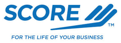 logo of SCORE, underneath which reads "For the Life of Your Business"