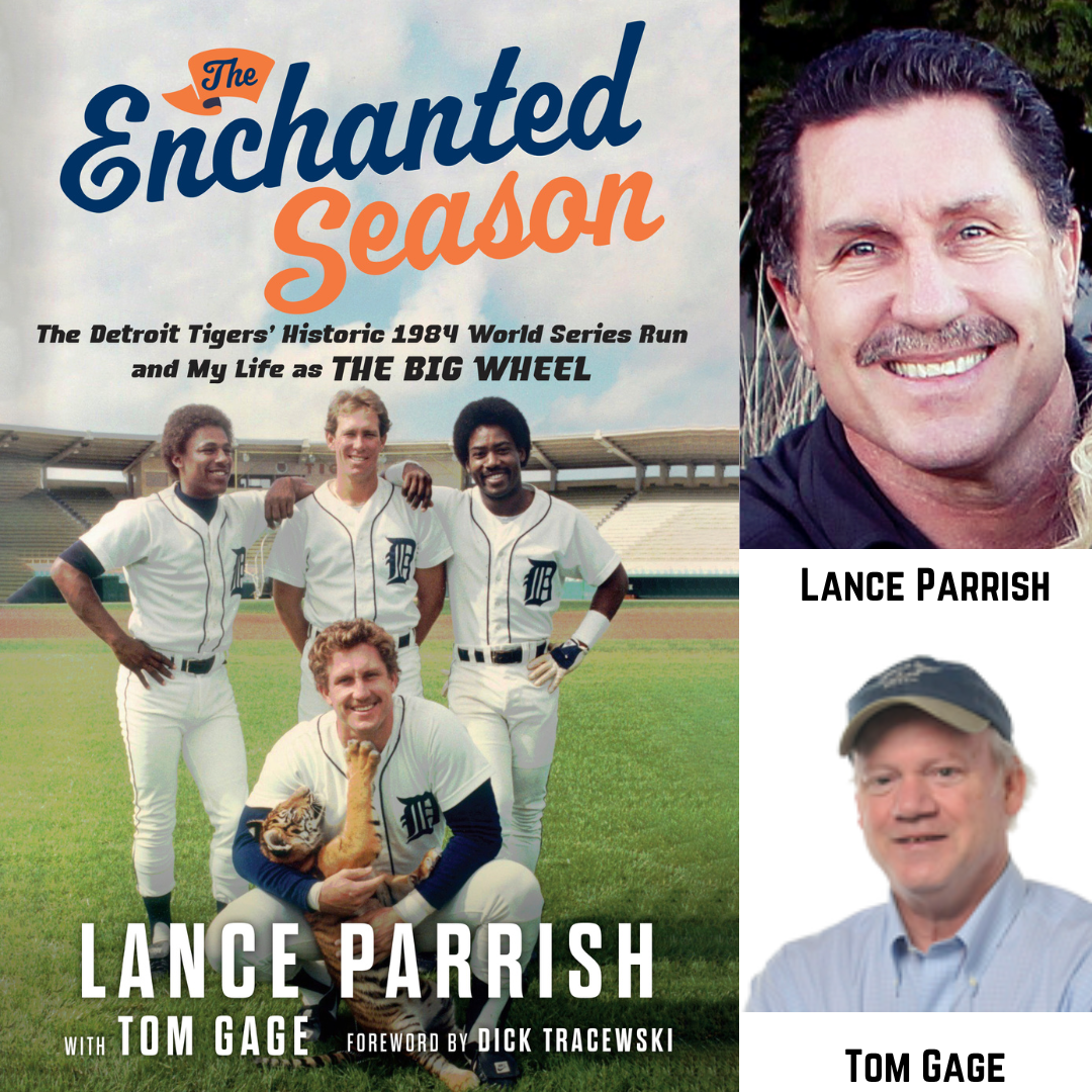 Cover of The Enchanted Season book and author photos of Lance Parrish and Tom Gage