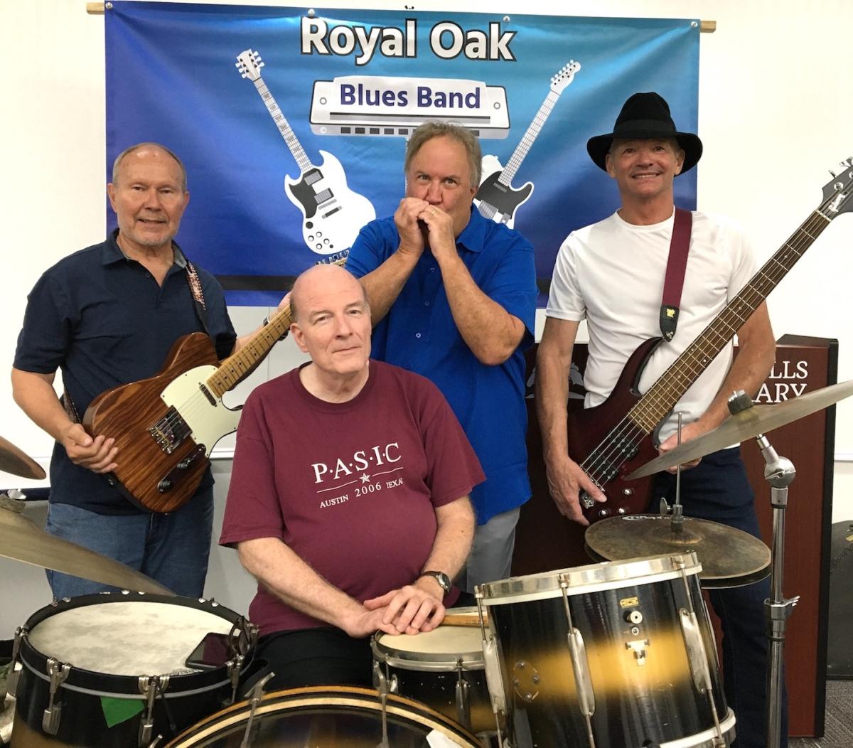 picture of the four member Royal Oak Blues band